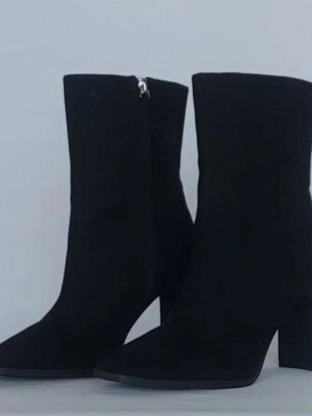 Worthington Black Square Toe Stiletto Mid‑Calf Boots – Size 7.5 NWOT